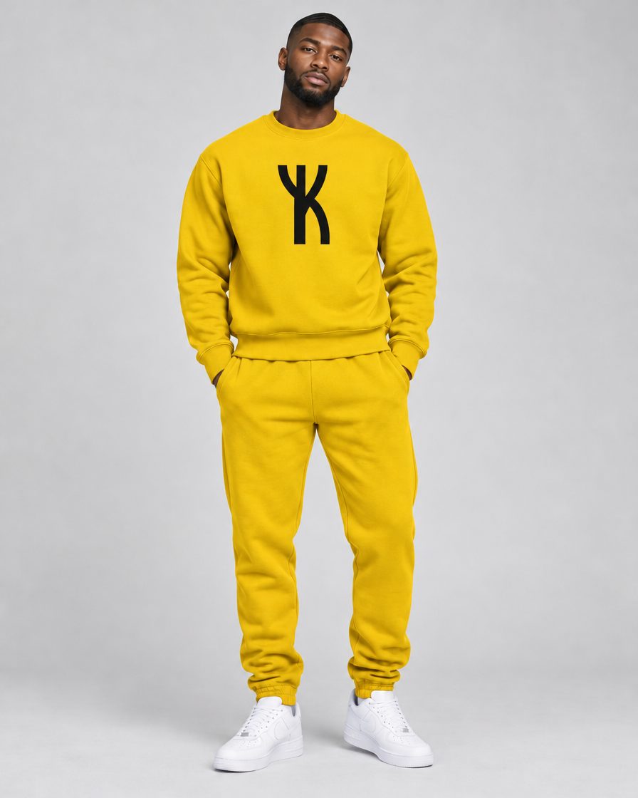 Crest Sweatsuit in Yellow